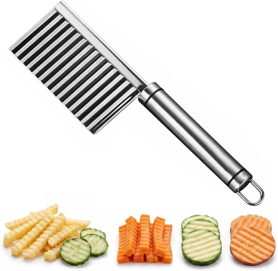 Golfsnijgereedschap voor friet golfsnijder groentesnijder geschikt voor aardappelen wortelen wafels of groenten voor dagelijks gebruik in de keuken thuis