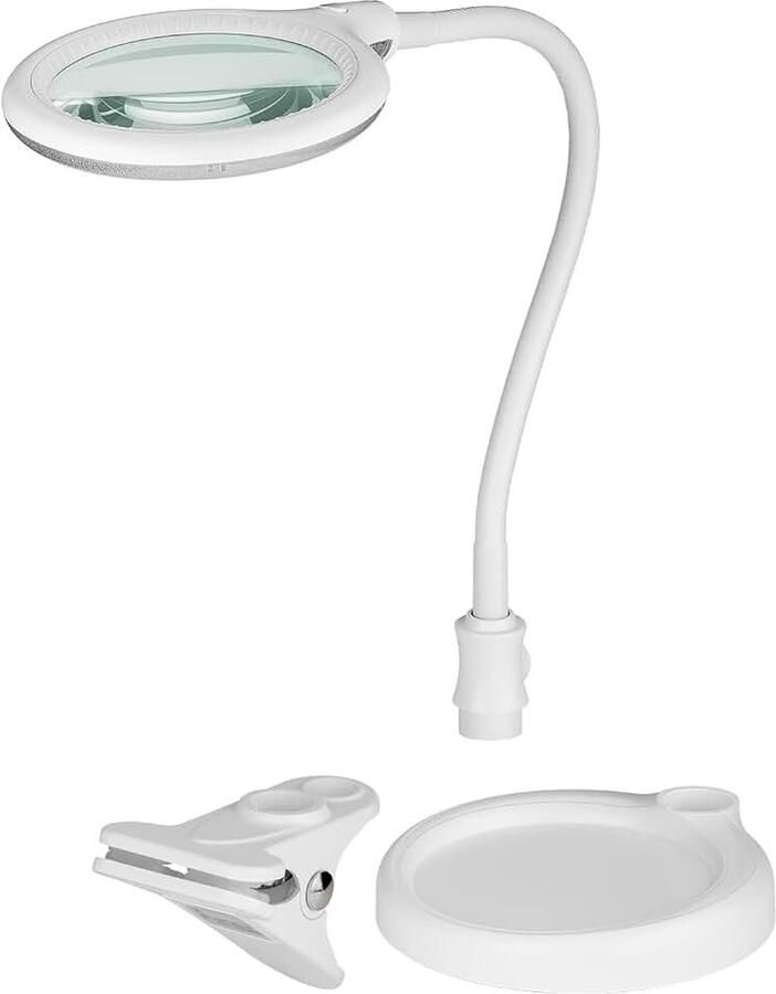 Goobay 60359 LED vergrootlamp met voet staande loep licht 6 W stroomverbruik kleurtemperatuur 6200 K lichtstroom 480 lm wit
