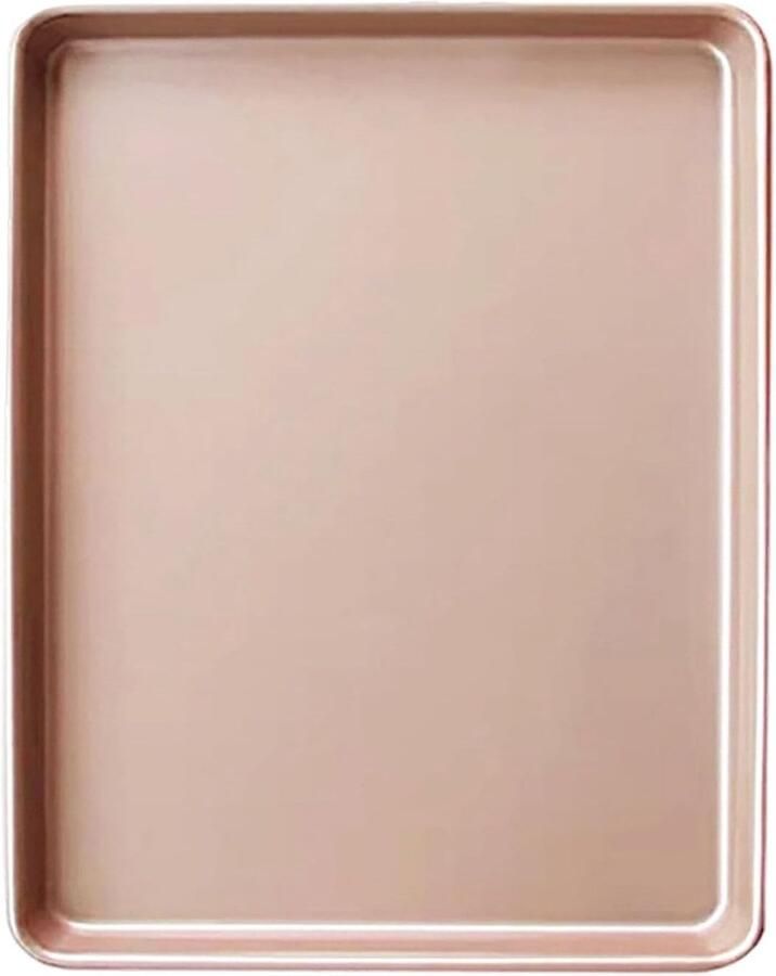 Gouden bakplaat Ovenplaat metaal Koekjes bakken Antiaanbaklaag 44x30x2.5 cm Roségoud