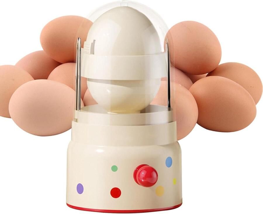 Gouden Ei Maker Keuken Gadget Ei Eieren Mengen Shell-Intact Vermenging 15.5 x 8cm Crème