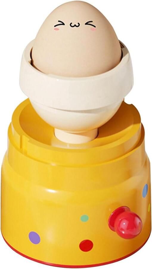 Gouden Eiermachine Handmixer Shaker Eieren Mengen Handmatig Mechanisme 15.5 x 8 cm Geel