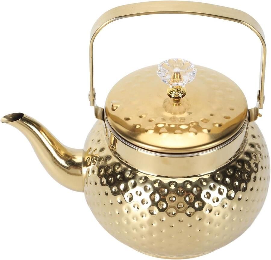 Gouden Kookpot Waterkoker Theepot Thee Zetten Met Infusie-apparaat 19 x 17 x 14 cm Goud