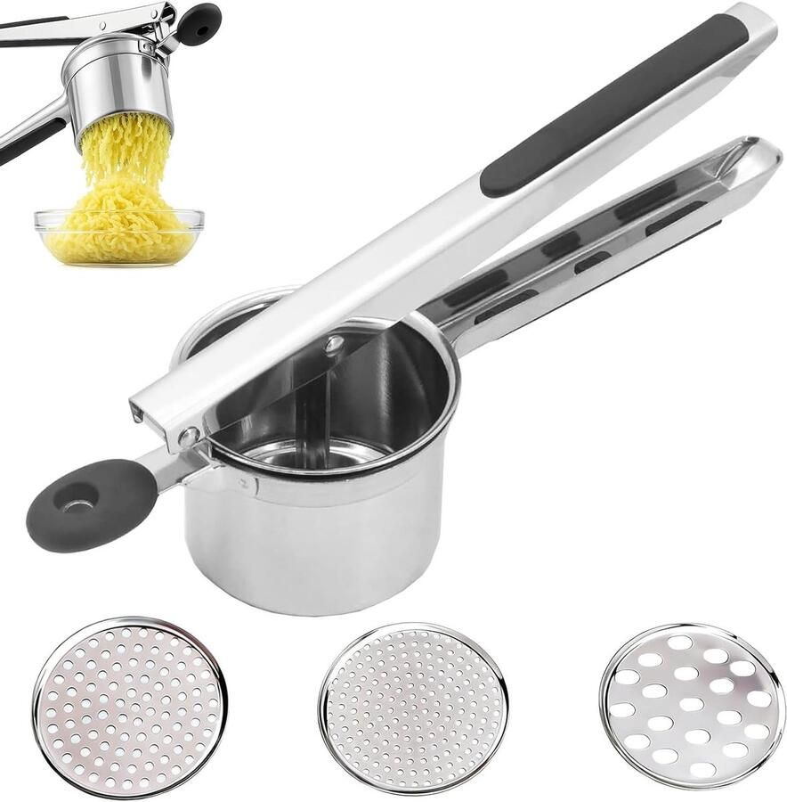 Gourmet Multipers voor Aardappelpuree en Spätzle Roestvrij Staal Vaatwasmachinebestendig Onderhoudsarm en Smaakneutraal Ideaal voor Koken en Bakken