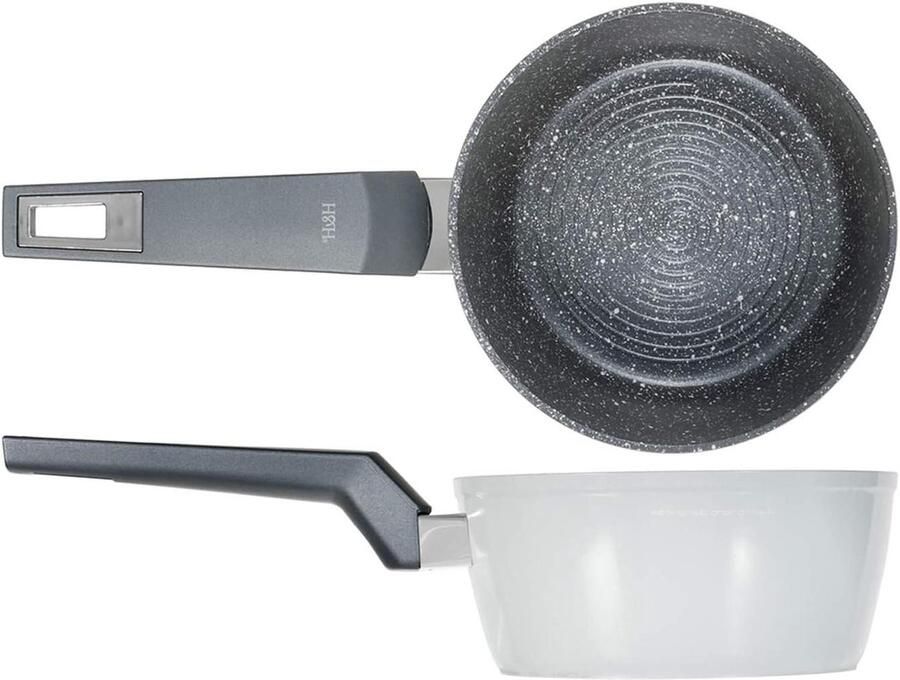 Gourmet steelpan Antiaanbak pan Luxe koken 3D spiraal anti-aanbak 16 cm Wit