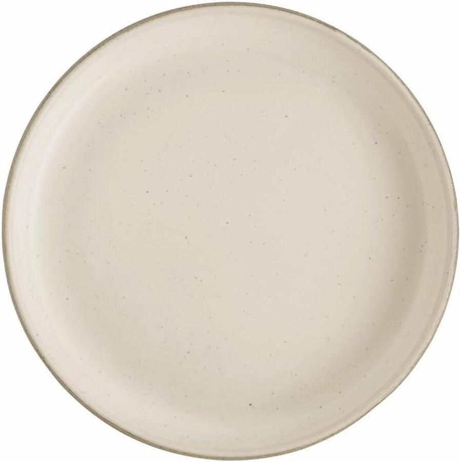 Gourmetbord Aardewerk Dinerbord Rond Gezellig Tafelen Vaatwasserbestendig 20 cm Asgrijs
