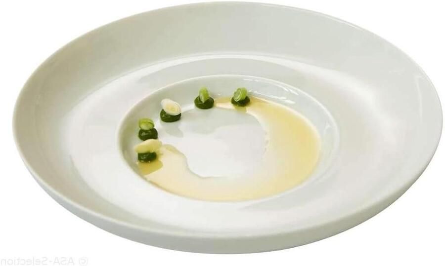 Gourmetbord Dinerbord Coupe Eten Serveren Magnetronbestendig 24 cm Wit