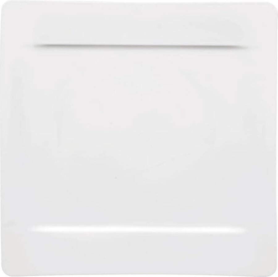 Gourmetbord Dinerbord Serveerbord Stijlvol Dineren Hoogwaardig Porselein 35x35cm Wit