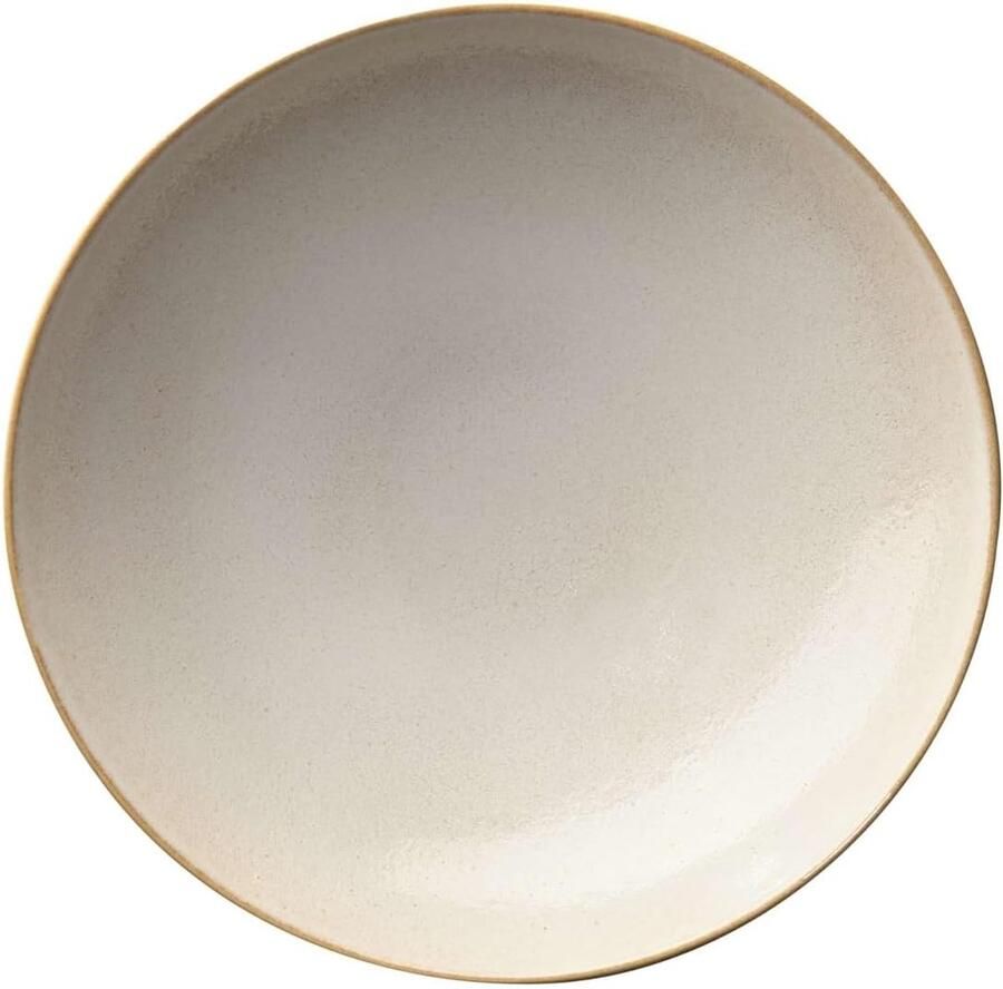 Gourmetbord Keramiek Dinerbord Rond Dagelijks Gebruik Magnetronbestendig Vaatwasserbestendig 23 Cm Diameter Zandkleur