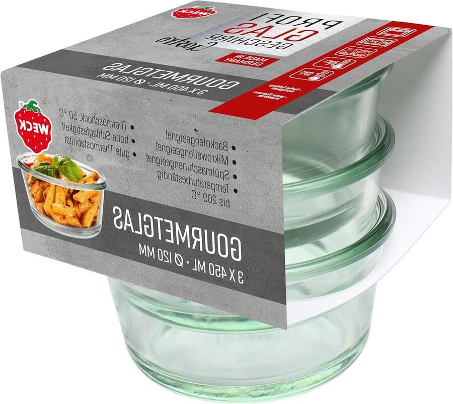 Gourmetglazen Set Conserveren Potten Zelfgemaakte Creaties Hoogwaardig Glas 450 ml Transparant