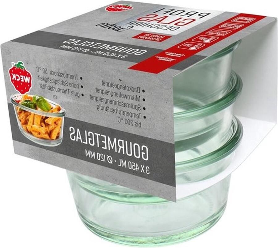 Gourmetglazenset Potten om te bewaren Zelfgemaakte creaties Hoogwaardig glas 450 ml Transparant