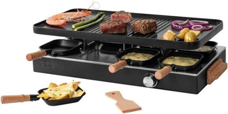 Gourmetstellen raclette teppanyaki-bakplaat voor de familie
