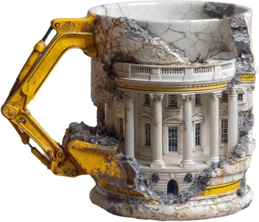 Graafmachine Mok Thema Mok Koffie Drinken Grappige Tekst 500 Milliliter Wit