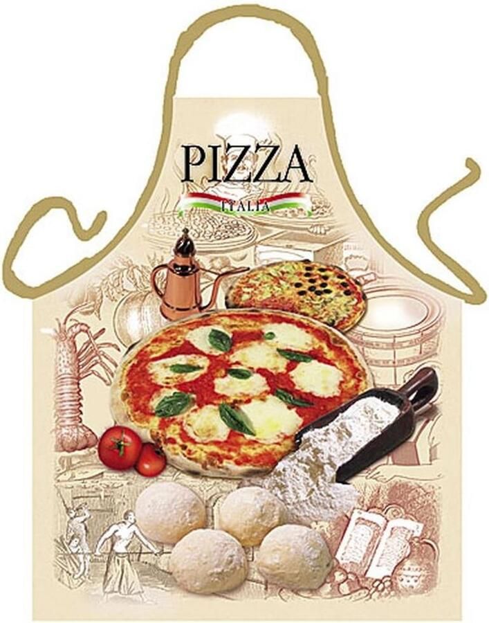 Grappig Keukenschort met Pizza Motief voor Koken en BBQ