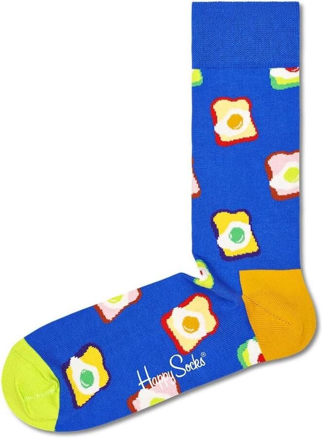 Grappige Herensokken Cadeauverpakking Twee Gebakken Eieren Thema Maat 41-46