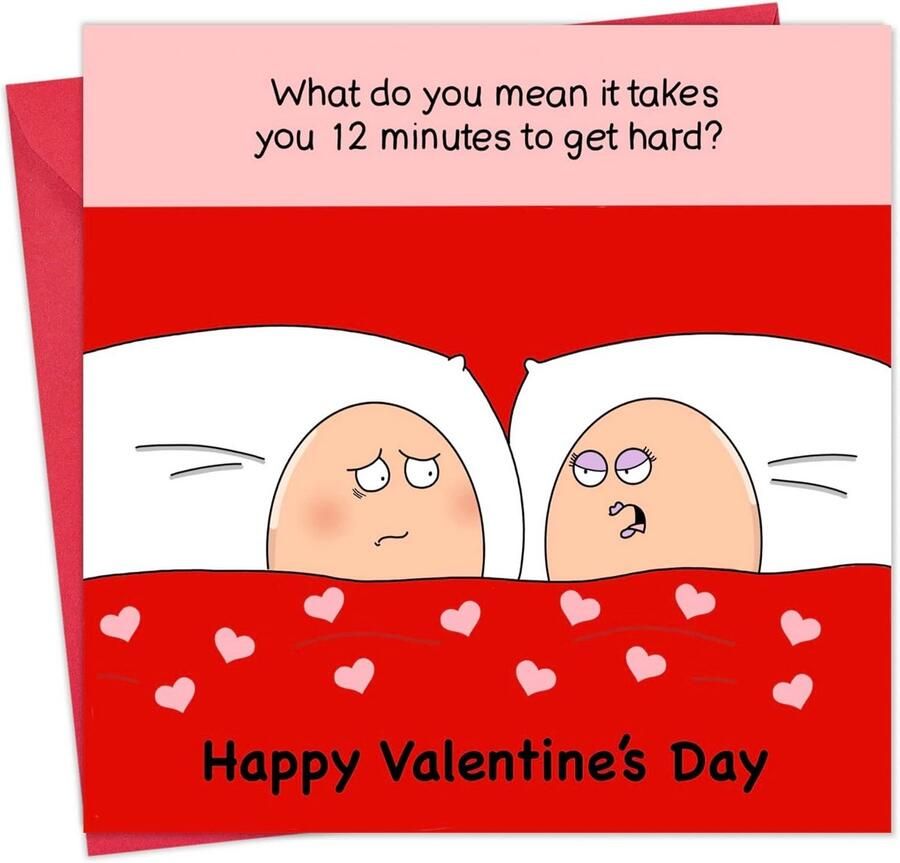 Grappige Valentijnskaart Kaart voor hem Valentijnsdag Vieren Gedrukt in UK 15.5 x 15.5 cm Multicolor