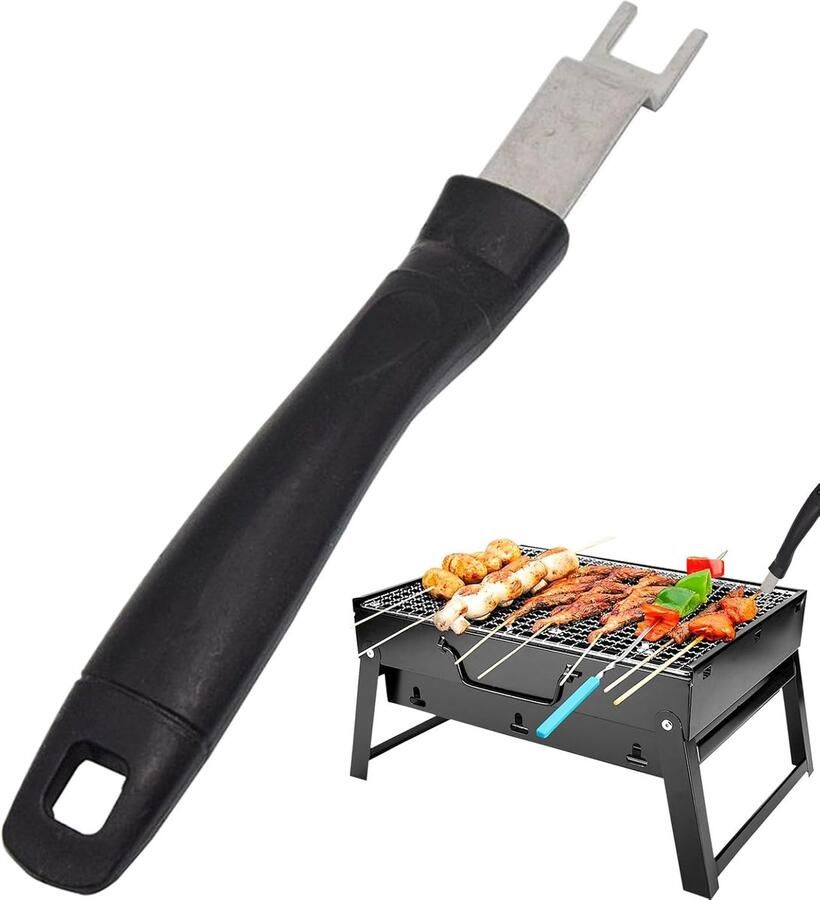 Graten rooster heffer Barbecue tool Veilig grillen Hittebestendig roestvrij staal 20.7 cm Zilver
