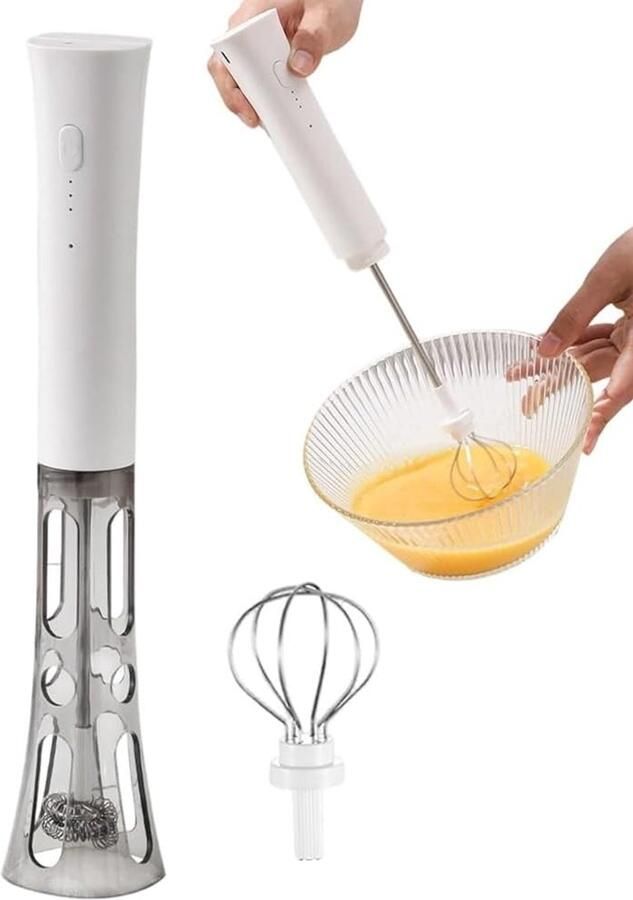 Greeploze elektrische melkopschuimer Koffiemixer Melkopschuimer Mixer Huishoudelijke opschuimer Handheld eierklopper ShopVlot