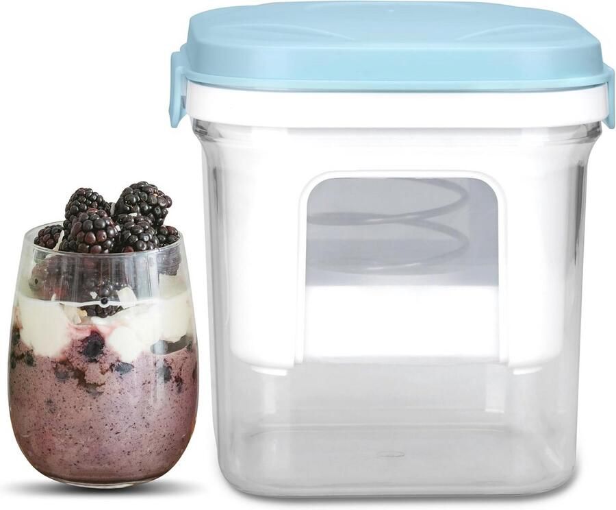 Griekse Yoghurt Zeef met Deksel en Perssysteem Voor Dikke Romige Yoghurt