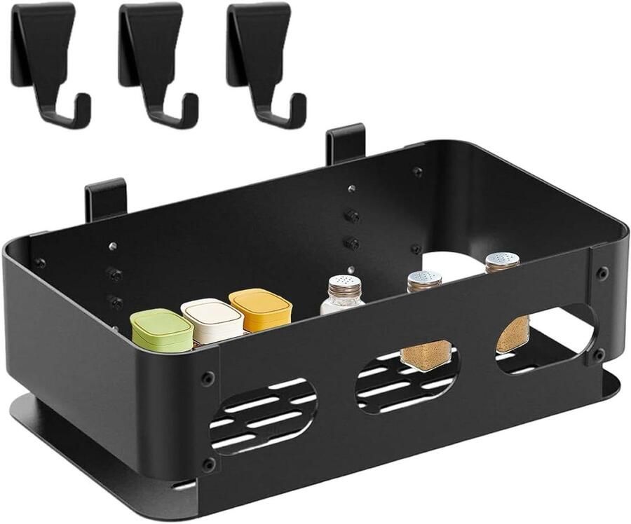 Grill Accessoires Houder Bakplaat Organizer BBQ Organiseren Met 3 Haken 27x16x9 cm Multicolor