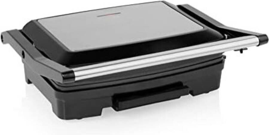 Grill Apparaat Uitneembare Platen Contactgrill met Uitneembare Platen Grill Plaat Tosti Ijzer met Uitneembare Platen Bakoppervlak 23 x 15 cm Zwart