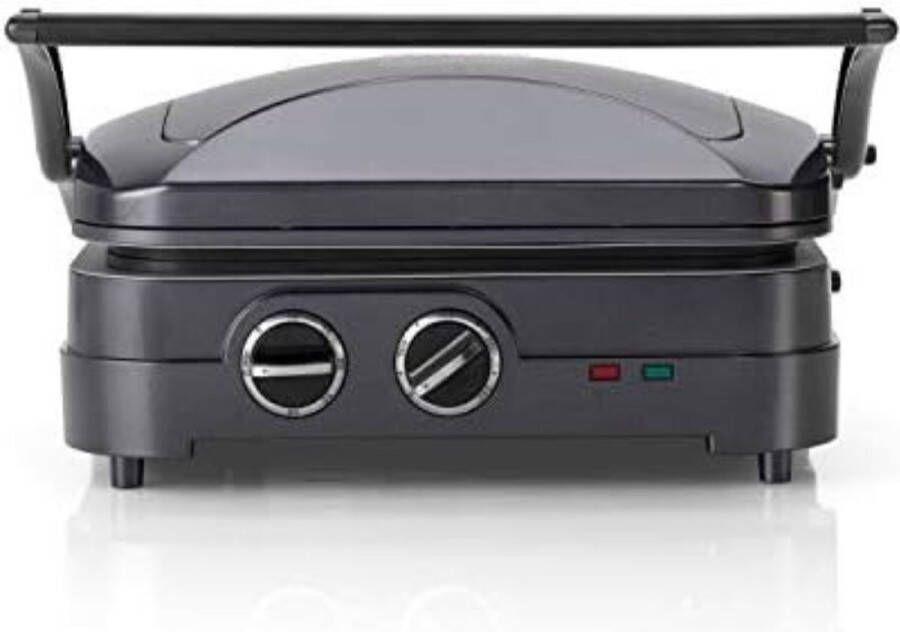 Grill Apparaat Uitneembare Platen Contactgrill met Uitneembare Platen Grill Plaat Tosti Ijzer met Uitneembare Platen Donker Grijs