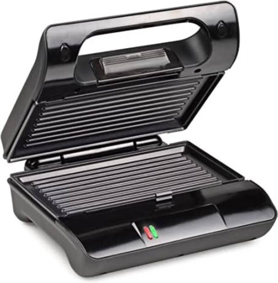 Grill Apparaat Uitneembare Platen Contactgrill met Uitneembare Platen Grill Plaat Tosti Ijzer met Uitneembare Platen L (23 x 13 cm) Zwart