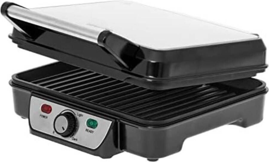 Grill Apparaat Uitneembare Platen Contactgrill met Uitneembare Platen Grill Plaat Tosti Ijzer met Uitneembare Platen 2500 W 32 x 35 x 14 cm