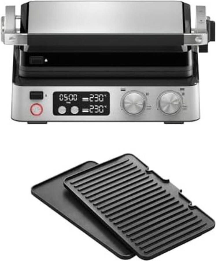 Grill Apparaat Uitneembare Platen Contactgrill met Uitneembare Platen Grill Plaat Tosti Ijzer met Uitneembare Platen met Kookplaten en Platte Borden