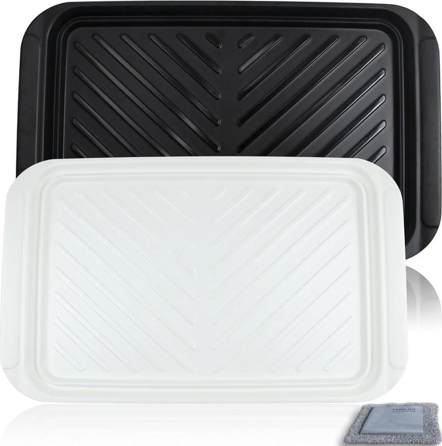 Grill Dienbladen Serveerschalen Voedsel voorbereiden en serveren BPA-vrij en hittebestendig melamine Set van 2