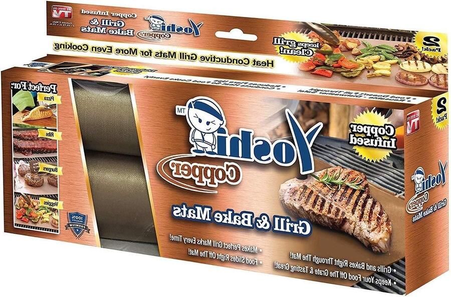 Grill en Bak Matten Barbecue Matten Gezond Grillen Met Koper Verrijkt 40 x 333 cm Koper