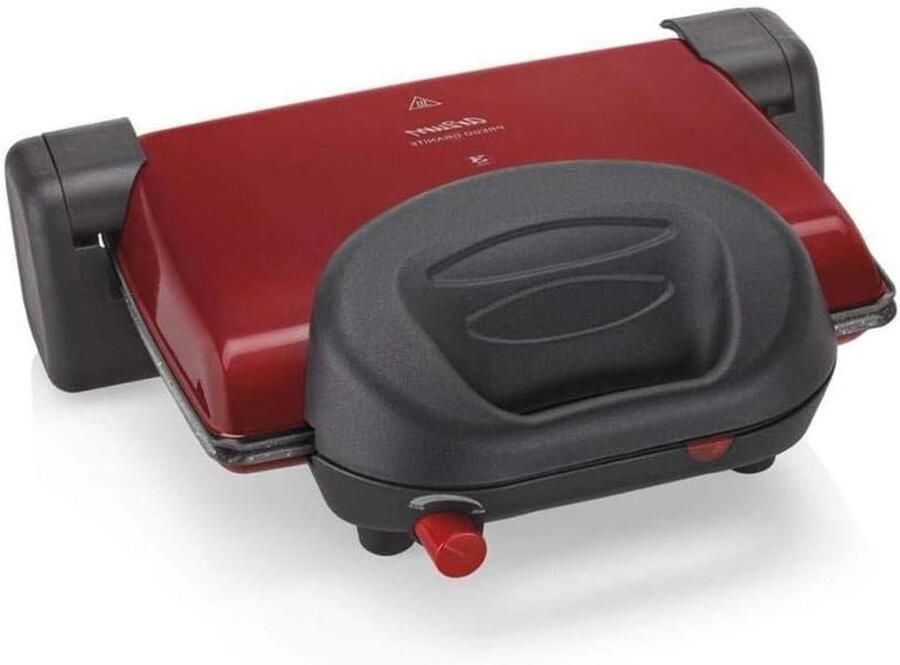 Grill- en Toastmachine Contactgrill Tosti IJzer Gezond Grillen Verstelbaar Bovenlichaam 6 toasts Rood