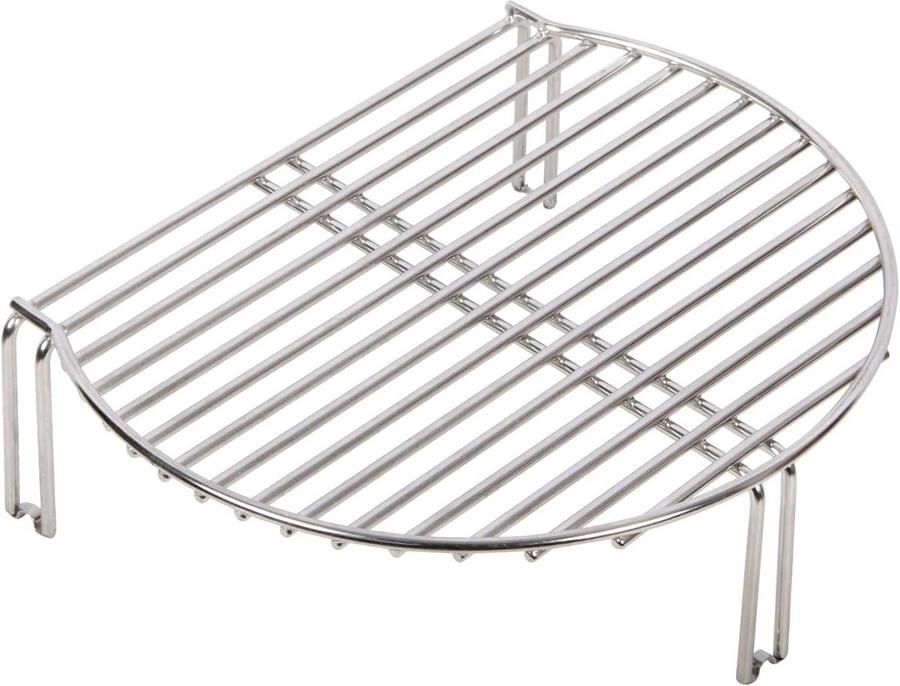Grill Expander Rack BBQ Rooster Extra Grillruimte Vergroot Grilloppervlak 26.7 cm Zilverkleurig