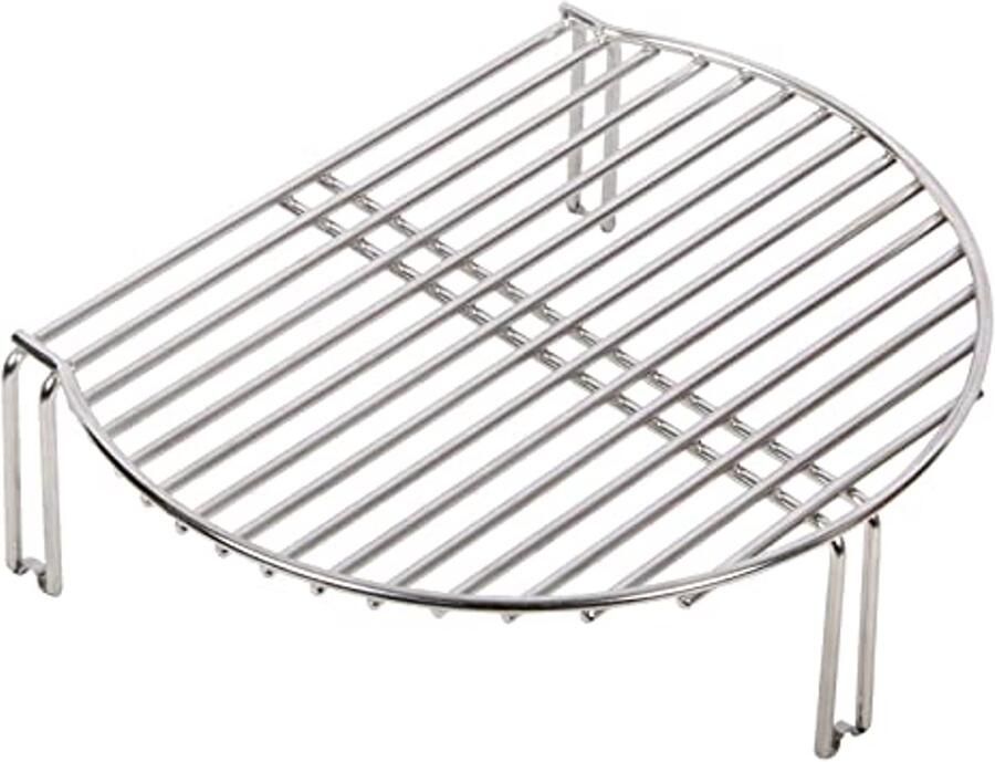 Grill Expander Rack BBQ Rooster Extra Grillruimte Vergroot Grilloppervlak 26.7 cm Zilverkleurig