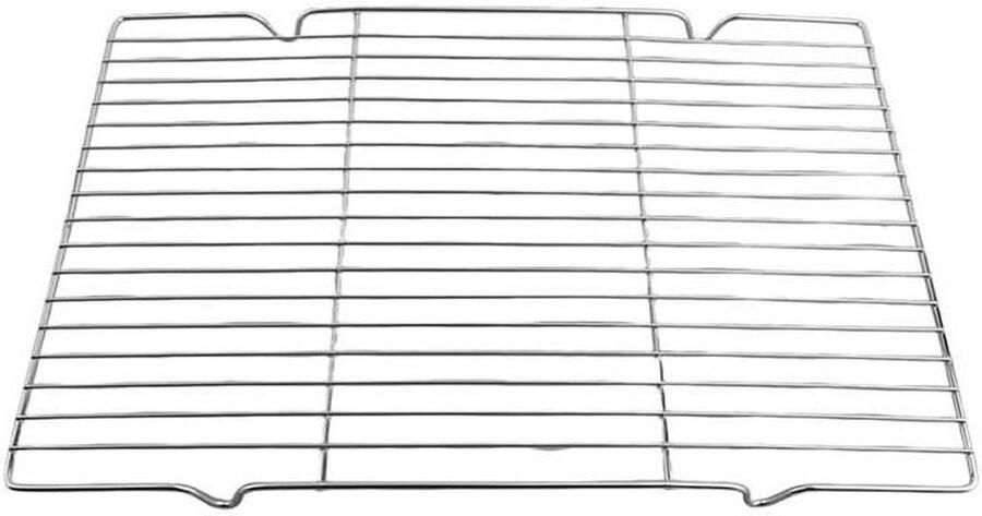 Grill Gaas Bakplaat Rooster BBQ Koken Verhoogd Ontwerp 30x20.5cm Zilver