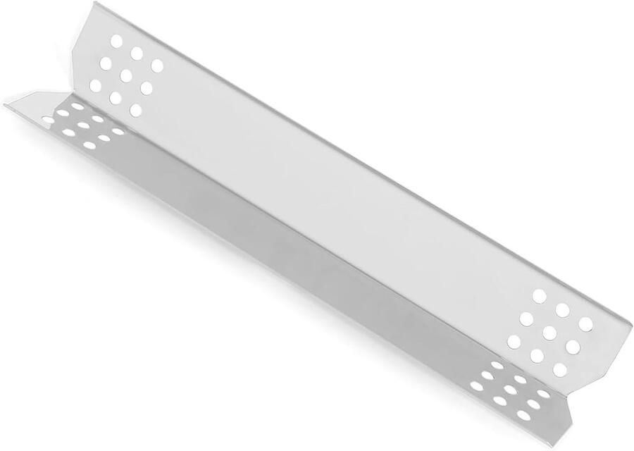 Grill Hittebord Vlamverdeler Barbecue Onderhoud Roestbestendig IJzer 40x20 cm Zilver