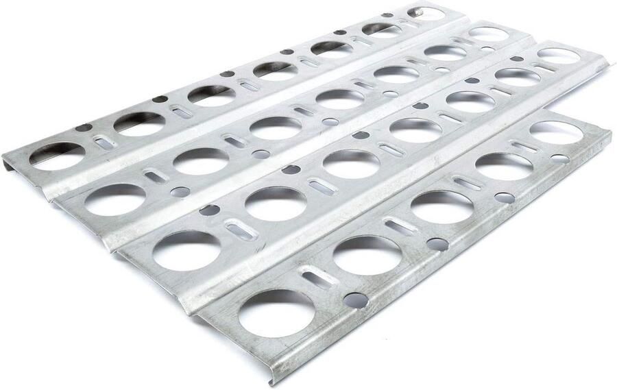 Grill Hitteplaat BBQ Onderdeel Barbecue Onderhoud Roestvrij Staal 46 x 28 cm Zilverkleurig
