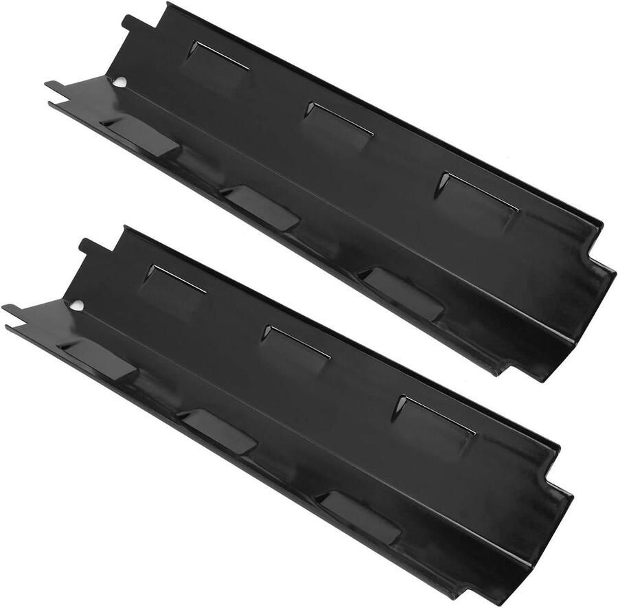 Grill Hitteplaat BBQ Warmteplaat Reserveonderdeel Barbecue Beschermen Roestvrij Staal 371 x 108 mm Zwart