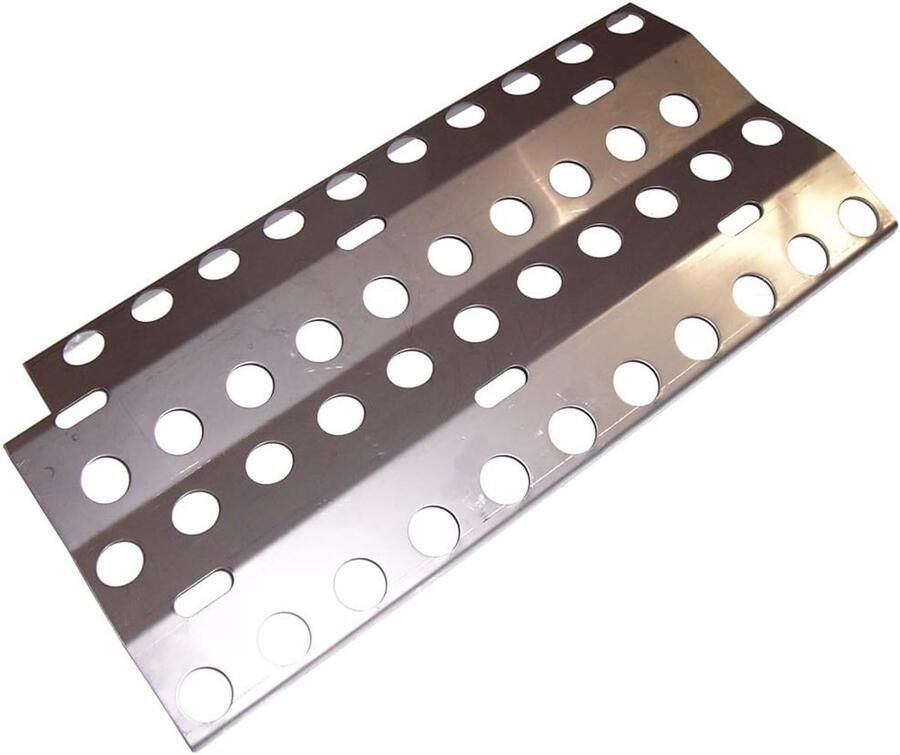 Grill Hitteplaat Roestvrij Staal Barbecue Onderhoud Specifieke Pasvorm 48x24 cm Zilver