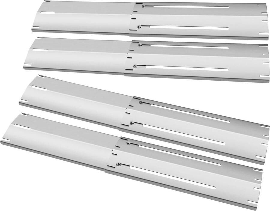 Grill Hitteplaat Schild Warmteplaat Barbecue Grill Repareren Verstelbare Lengte 11.7 tot 21 inch Zilver
