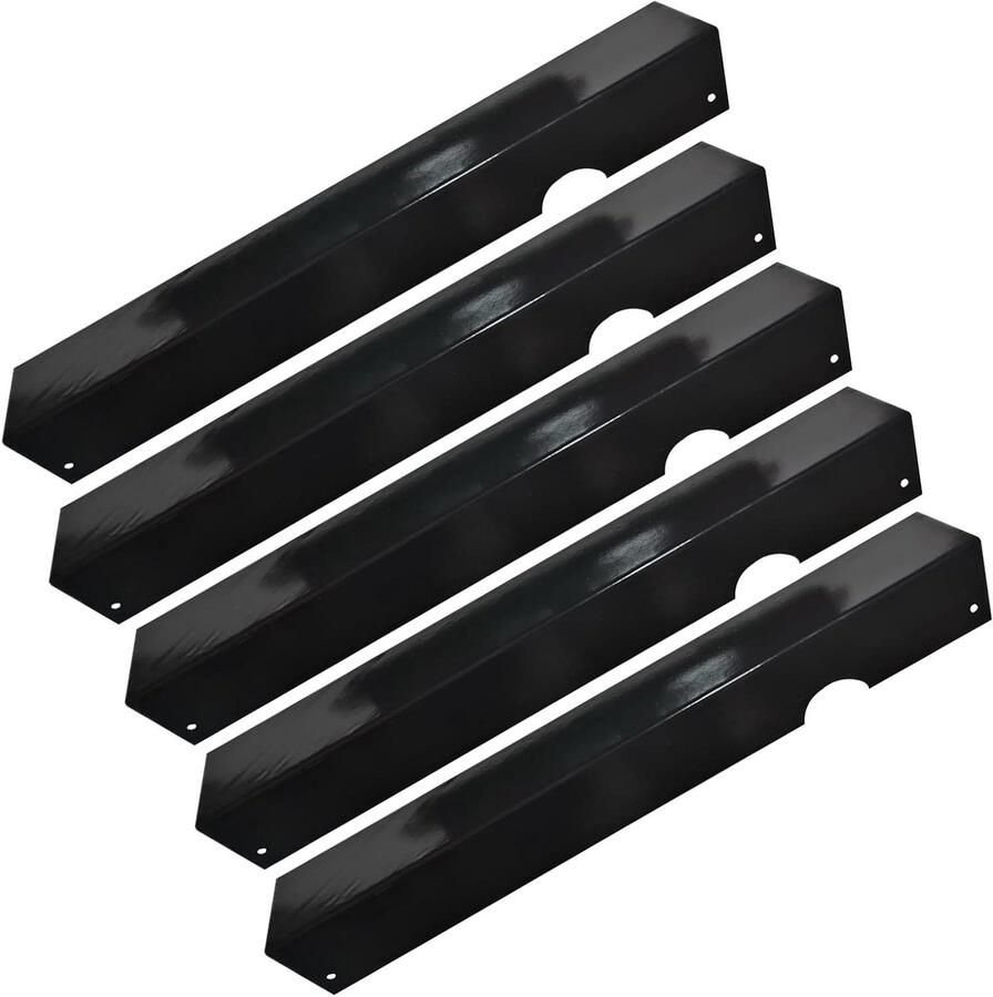 Grill Hitteplaat Vlamverdeler Buiten koken Roestvrij staal 46 x 16 cm Zwart