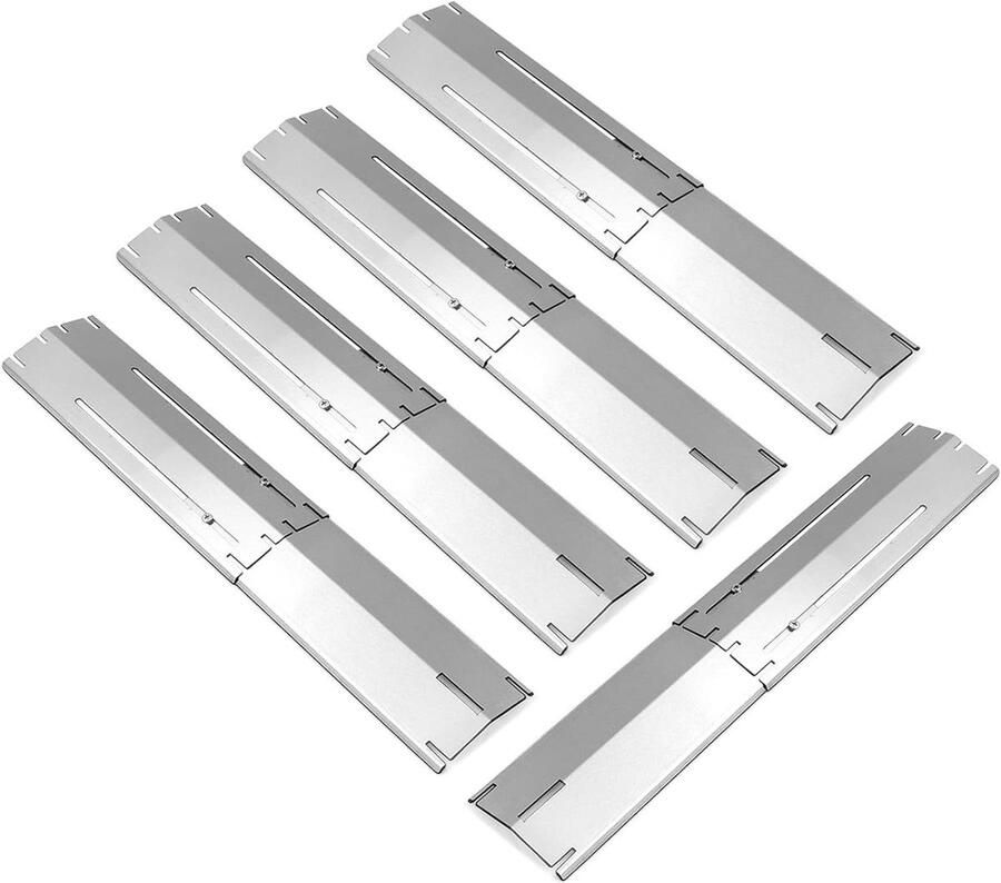 Grill Hitteplaat Warmteplaat Brander BBQ Onderdelen Verstelbare RVS 5 Pack Zilver