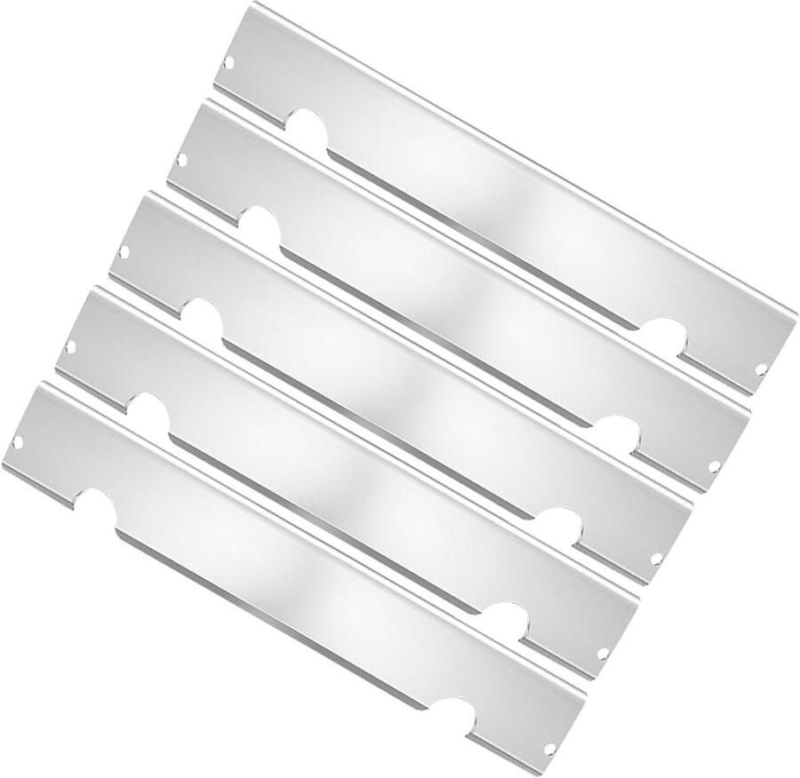 Grill Hitteplaten Barbecue Onderdeel Buiten Koken Roestvrij Staal 46x16x16 cm Zilver