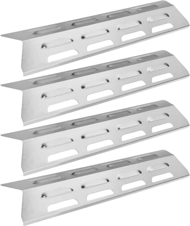 Grill Hitteplaten Barbecue Vlambeveiliging Barbecue Beschermen Roestvrij Staal 4 stuks Zilver