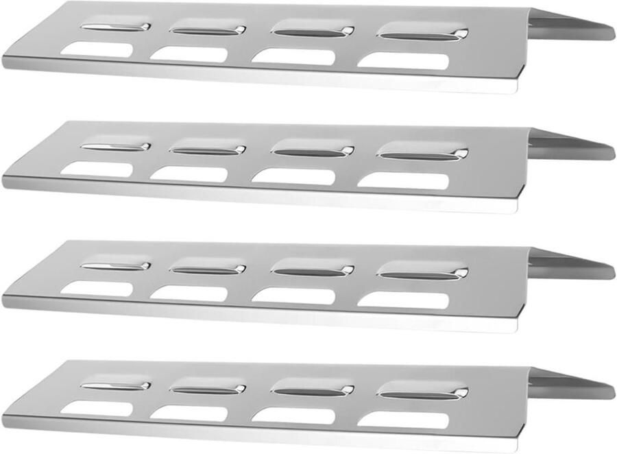 Grill Hitteplaten Branders Afdekking Buiten Koken Verstelbare Lengte 42 x 126 cm Zilver