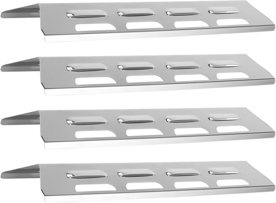 Grill Hitteplaten Reserveonderdelen Barbecue Beschermen Roestvrij Staal Set van 4 Zilver