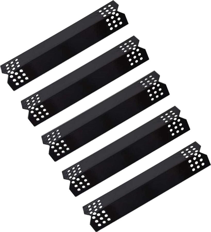 Grill Hitteplaten Vervangende Platen Barbecue Onderhoud Porselein Gecoat Staal 5 Stuks Zwart