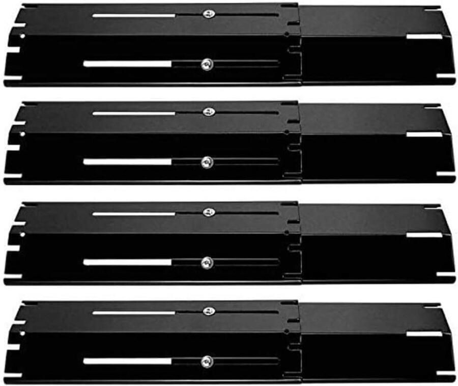 Grill Hitteplaten Warmteplaten Barbecue Buiten Koken Verstelbare Lengte 4 stuks Zwart