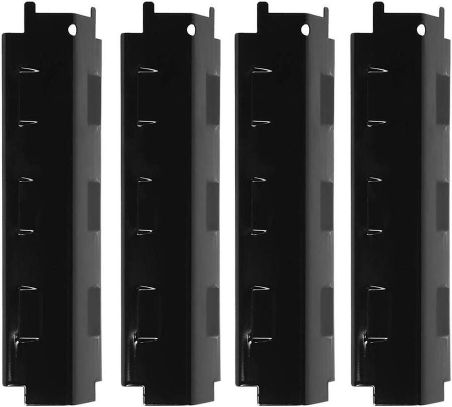 Grill Hitteplaten Warmteplaten Grill Barbecue Repareren Roestvrij Staal 371 x 108 mm Zwart