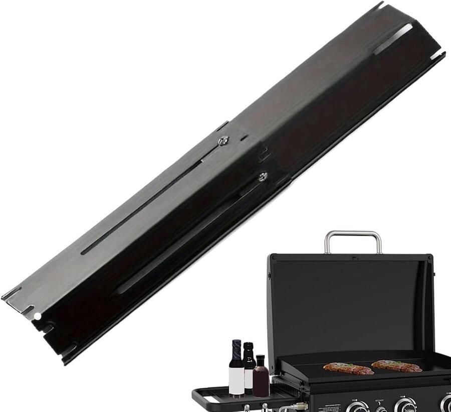 Grill Hitteschild Vlamverdeler Grillplaat Buiten Koken Vetwerende Vervanging 30x15x15 cm Zilver