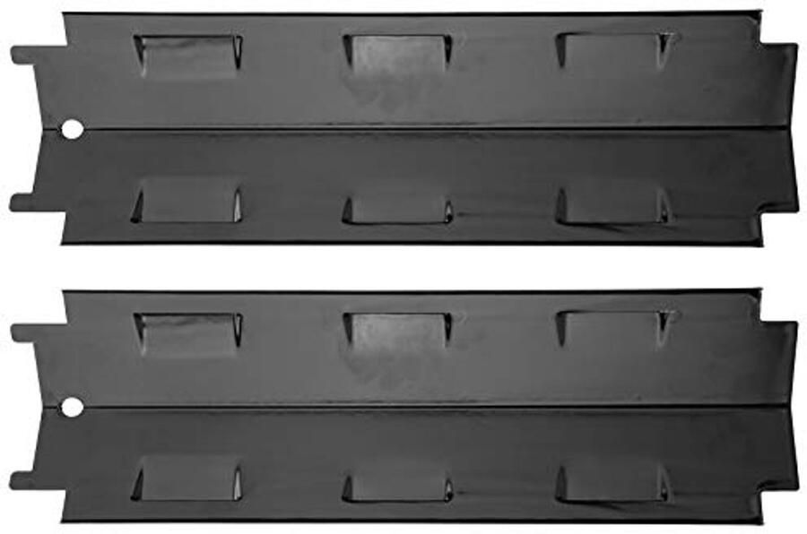 Grill Hitteschild Warmte Plaat BBQ Reparatie Roestvrij Staal 371 x 108 mm Zwart